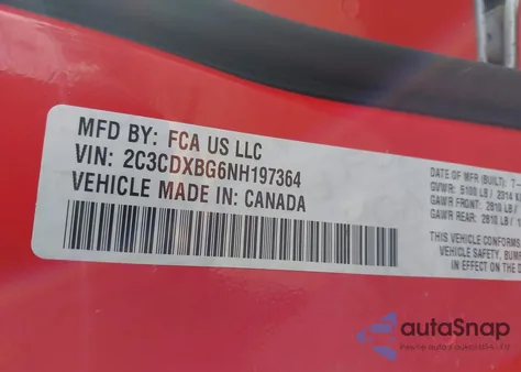 2022 Dodge Charger Sxt Rwd z USA, uszkodzony, nr VIN 2C3CDXBG6NH197364